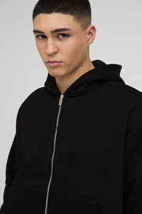 Survêtement 2025 de haute qualité 100% coton, pantalon uni et sweat à capuche zippé, vêtements décontractés, survêtement d'hiver pour hommes - Product Image 6