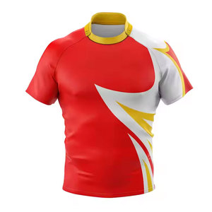 Maillots de rugby personnalisés de haute qualité, sublimation personnalisée, unisexe, grande taille, respirant, coupe-vent, évacuation de l'humidité, vêtements de sport personnalisés - Product Image 1