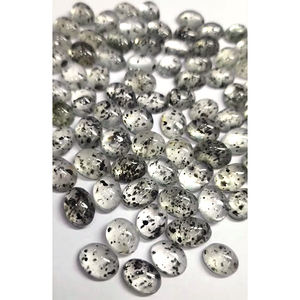 106 piezas de cuarzo de punto negro Natural 10x8mm a 17x13mm cabujón ovalado de tamaño libre 605 Cts lote Iroc ventas cuarzo cabina de piedras preciosas sueltas - Product Image 1