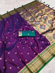 Sari nupcial casual reversible de seda suave Artriddh Paithani con Meenakari y Pallu rico, proveedor mayorista de Bhavnagar - Product Image 3