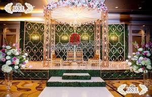 Moderno Mandap Metálico para Bodas en Interiores, Decoración de Mandap Metálico de Estilo Moderno y Asequible, Conjunto de Mandap Metálico para Bodas en Interiores, Tendencia en EE. UU. - Product Image 6