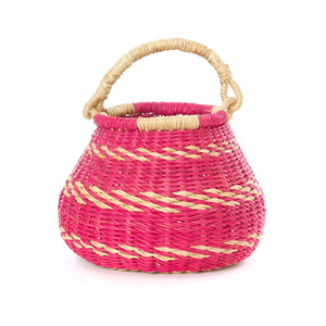 Paniers en paille africaine, panier d'herbe de mer fabriqué à la main, conteneur de stockage en jonc de mer tissé à bas prix - Product Image 3