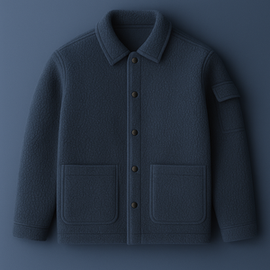 Sweat à capuche en laine à motif uni OEM/ODM, vêtements d'extérieur d'hiver personnalisés pour hommes et femmes, faible MOQ, vente en gros, col roulé - Product Image 2