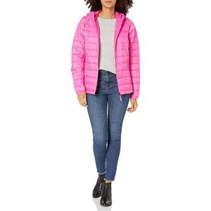 Veste d'hiver pour femmes en coton tricoté, respirante, matelassée, tendance, à logo personnalisé, rose, très vendue - Product Image 3