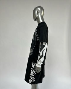 Acid Washed Sportswear Gym Tracksuit Short <b>Men</b> O-Neck <b>T</b> <b>Shirt</b> Summer Matching <b>T</b>-<b>Shirts</b> and Shorts Track Suit Set - Product Image 2