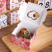 En stock – Boîte à gâteaux auto-érectrice moderne et écologique avec fond à verrouillage automatique pour boulangerie, confiseries et desserts – Design personnalisable