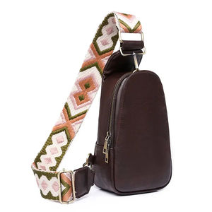 New Arrivals Custom Logo Crosshatch Sling <b>Bag</b> Black Cotton Polyester Travel <b>Crossbody</b> with <b>Nylon</b> Lining Multiple Pockets <b>Bag</b> - Product Image 4