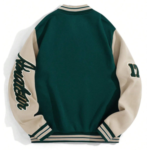 Buen proveedor con impresión de logotipo propio 2025 Servicio OEM ODM Chaquetas universitarias de béisbol universitarias informales de calidad superior para venta al por mayor - Product Image 2