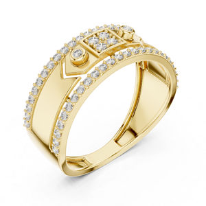 Anillo de Compromiso de Oro Amarillo de 14K con Diamante Cultivado en Laboratorio, Redondo, para Mujer |   0.48 Quilates |   Certificado por IGI - Product Image 5