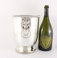 Seau à glace vertical en aluminium, fait main, haut de gamme, moderne, écologique, avec finition miroir brillant, pour table, refroidisseur de boissons