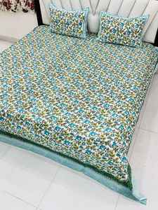 Ensemble de draps de lit en coton floral gaufré moderne fait à la main 600TC literie de mariage écologique - Product Image 3