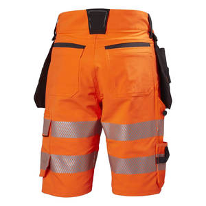 High Visibility Workwear Cargo Pockets <b>Men</b> Reflective Stripes Worker Construction Safety <b>Shorts</b> - Product Image 4