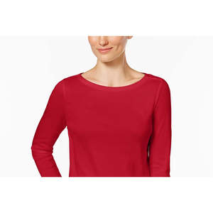 Abito da donna Charter Club, taglia XS, rosso, elegante, vintage, con bottoni sulle spalle e cerniera, tinta unita, per feste di giorno, fodera in cotone Pima - Product Image 2
