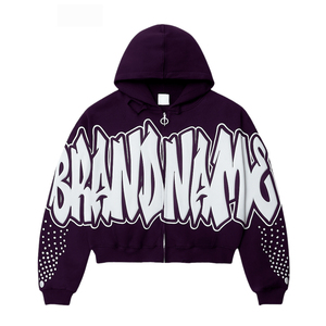 Sudadera con capucha estampada Puff de alta calidad para mujer, ropa de calle de gran tamaño, jersey de lana de algodón grueso 100%, diseño de logotipo 3D - Product Image 4