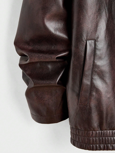 Artículo superventas 2024, chaqueta de cuero genuino para hombre, chaqueta de cuero personalizada de alta calidad para hombre, chaquetas de cuero de moda para hombre al por mayor - Product Image 4