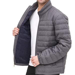 Veste matelassée d'hiver pour hommes, manteau matelassé chaud et léger à capuche, coupe-vent imperméable, vêtements d'extérieur décontractés de style streetwear - Product Image 3
