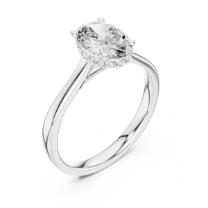 Elegante elegante forma redonda y ovalada anillo de diamante cultivado en laboratorio IGI certificado compromiso boda joyería proveedor al por mayor - Product Image 4