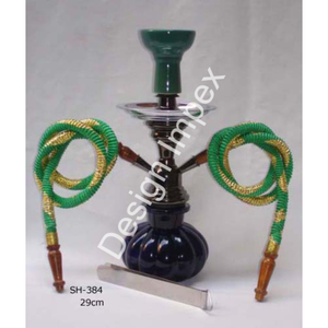Portable Lightweight Modern Style Designer Brass Hukkah Hose Easy Engraved Iron Hookah Shisha Tobacco <b>Smoking</b> Uses - Product Image 2