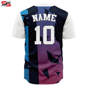 Camisetas de béisbol de ciudad personalizadas OEM para hombres y mujeres, camisas informales con botones, ropa de calle, trajes, uniformes para aficionados - Product Image 4