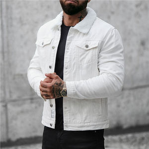 Vestes en jean d'hiver pour hommes, style vintage, vêtements décontractés pour hommes, logo personnalisé, design uni, vestes en jean pour hommes - Product Image 1