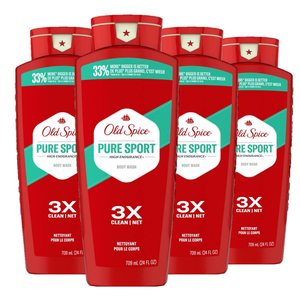 Gel de Ducha Refrescante con Vitamina E Nutritiva Old Spice para Hombre, Defensa Triple, Tamaño de Viaje, Aroma Fresco y Duradero 24/7, Rojo - Product Image 1