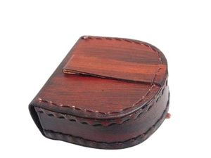 Boussole en laiton antique faite à la main dans un étui en cuir vintage, chercheur de direction de poche plat, cadeau de collection pour la décoration - Product Image 4