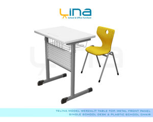 TELINA-Escritorio moderno para estudiantes, duradero, respetuoso con el medio ambiente, ergonómico, tablero de partículas WERSALIT, piezas de metal para uso en talleres escolares - Product Image 3