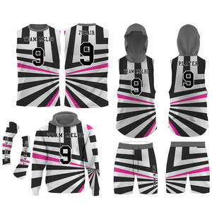 Uniformes de football américain personnalisés pour adultes 7V7, ensembles d'uniformes imprimés, spandex/coton, UPF 50, séchage rapide, coupe régulière, vente en gros - Product Image 2