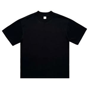 T-shirt Homme Oversize Streetwear Hip Hop de Luxe Personnalisé en Coton Lourd 100% Tricoté Épais 300 Grammes avec Épaules Tombantes – Qualité Supérieure - Product Image 1