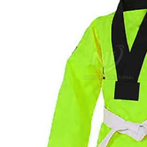 Uniforme de Taekwondo d'arts martiaux avec logo personnalisé, couleur unie, kimono de Jiu Jitsu, 100% coton, respirant, séchage rapide - Product Image 6