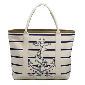 Bolso de mano de lona de algodón personalizado para mujer, bolso de hombro de playa de verano, bolso de mensajero de vacaciones, Elegante, ligero, duradero, al por mayor - Product Image 1