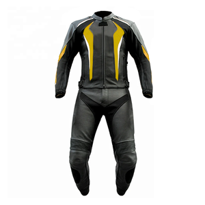 Custom Motorbike 1 Piece Cowhide Leather Racing Protective Suit For Men CE Armored Protected Black/Blue Leather Motorcycle Suit - Product Image 5