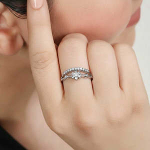 Anillo de Corona Floral de Plata Pura Zarkan, Joyería con Diamantes - Product Image 2