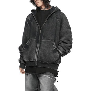 Sweat-shirt vintage de haute qualité personnalisé avec poche kangourou, épaules tombantes, manches bouffantes, sweat-shirt pour homme - Product Image 1