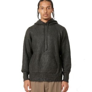 OEM Personnalisé Hommes Casual Pullover Fluffy Mohair Sweat à capuche Brossé Polaire Tissu Jacquard Tricoté pour l'hiver - Product Image 1