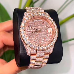 Wholesale Luxury Moissanite Watches | VVS Iced Out Skeleton Presidential Diamond Tester - Product Image 4