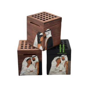 Soporte Bakhoor de lujo de alta calidad, hecho a mano de madera quemador de incienso, incrustaciones de perlas Madre, diseño árabe para decoración del hogar, Vietnam - Product Image 2