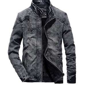 Chaqueta vaquera vintage ligera para hombre, transpirable, cómoda con cuello levantado, logotipo personalizado, precio competitivo para primavera - Product Image 1