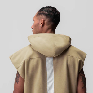 Débardeur à capuche élégant personnalisé pour hommes vêtements de sport pour la musculation et l'entraînement tenue décontracté débardeur - Product Image 4