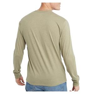 Nouvelle collection meilleure vente couleur unie à manches longues col rond 100% coton T-shirt en jersey simple du Bangladesh prix usine - Product Image 2