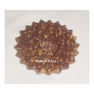 Brûleur d'encens de forme ronde en pierre de savon naturelle de conception unique pour une utilisation super finie pour la décoration de temple et le but doué - Product Image 1