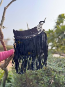 กระเป๋าถือหนังวัวขนสัตว์มาใหม่สำหรับผู้หญิงกระเป๋าสตางค์หนังกลับสไตล์ตะวันตกมีซิปปิดกระเป๋าถืออเนกประสงค์ - Product Image 4