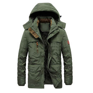 Chaqueta Parka de Invierno para Hombre 2026, de Pakistán, Alta Calidad, Capucha con Peluche, Diseño Largo y Transpirable, Cierre de Cremallera, Relleno de Algodón - Product Image 4