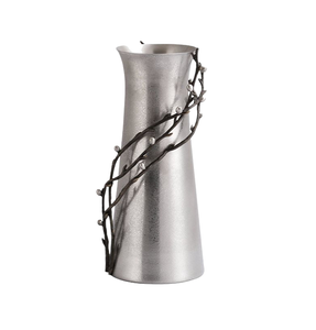 Florero de aluminio color plata, de calidad exclusiva, forma redonda, para decoración del hogar y hoteles. - Product Image 6