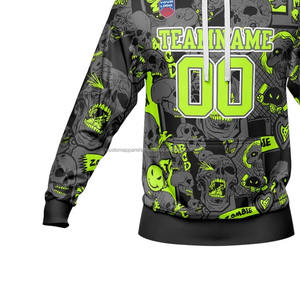 เสื้อฮู้ดดี้พิมพ์ลายนูน 3 มิติ พรีเมียม สตรีทแวร์ ทรงโอเวอร์ไซส์ ไหล่ตก สำหรับผู้ชาย พิมพ์โฟมความหนาแน่นสูง เสื้อสเวตเชิ้ตผ้าฟลีซ - Product Image 4