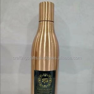 Botella de agua de cobre hecha a mano, botella de cobre saludable Ayurvédica DE LA India a la venta a granel, botella de agua de cobre puro al por mayor - Product Image 6