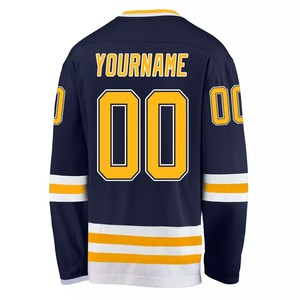 Jersey de Hockey sobre Hielo de Primera Calidad, Diseño Personalizado, 100% Poliéster, Impresión por Transferencia de Calor, Cuello en V, Manga Larga, Uniformes Deportivos - Product Image 3
