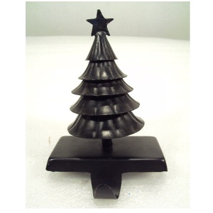 Black Christmas Tree With Star Metal <b>Stocking</b> <b>Holder</b> For Christmas Home Party Decorative - Product Image 1