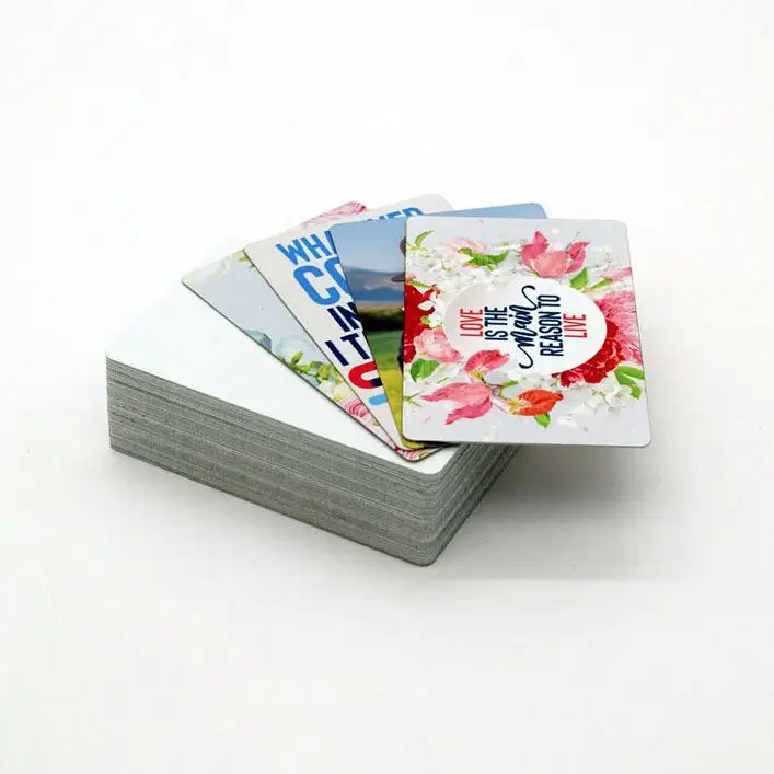 Kartu Bisnis logam 0.22mm, ukuran kartu kredit kosong, kartu ID aluminium untuk Percetakan sublimasi, Transfer panas kosong