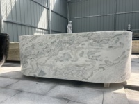 Baignoire ronde en marbre, baignoire rectangulaire en marbre, baignoire en jade blanc, adaptée pour une utilisation dans les villas haut de gamme, les clubs et les hôtels